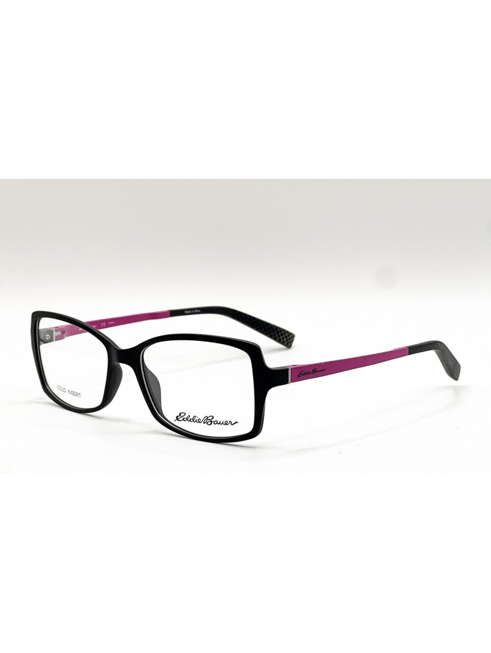 Eddie Bauer EB32216 BK Black Square Authentic Eyeglass Frames 52-16-135